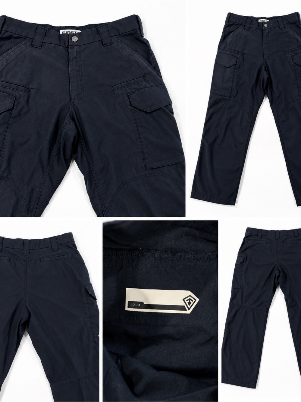 First Tactical Mens V2 Tactical Pants Navy Blue Ripstop Cargo Work Pants 40x34